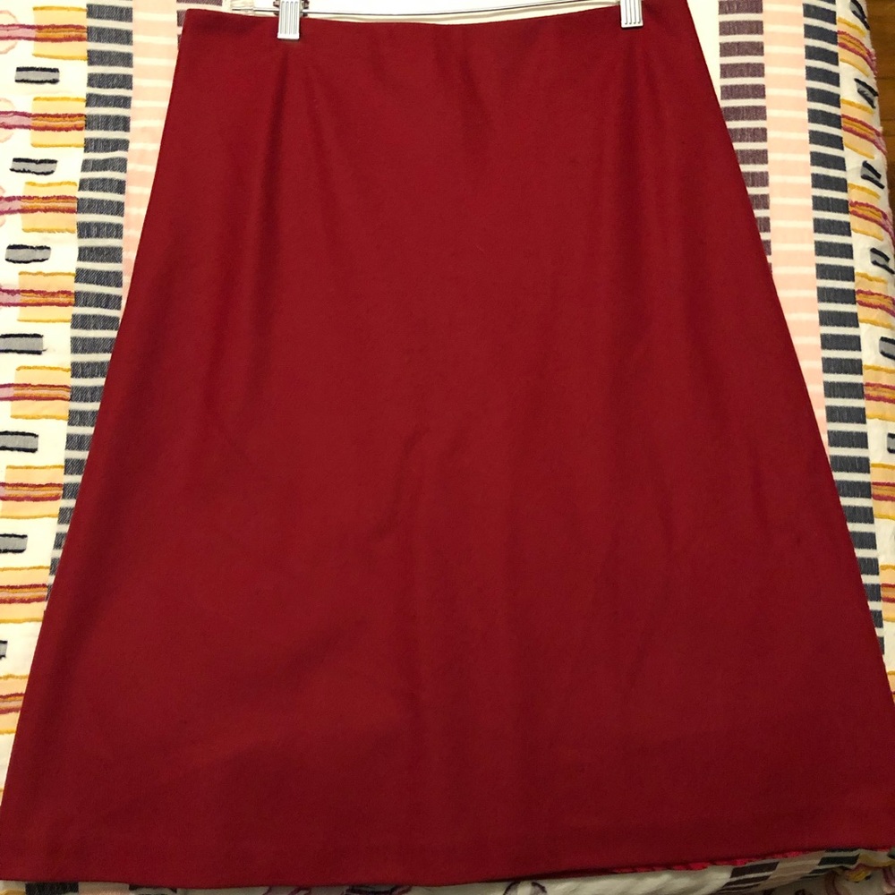JCrew straight skirt, tomato red, size 10